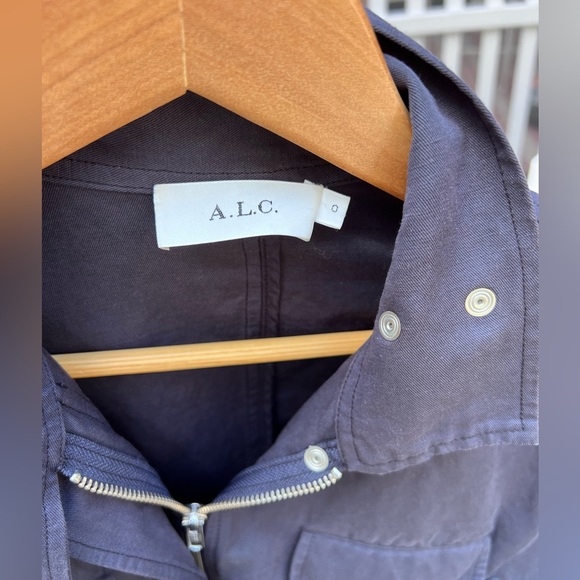 A.L.C Belted Cargo Utility Jacket Navy EUC XS/0 - Picture 6 of 6